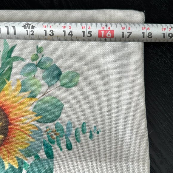 Fall Pillow Covers 18x18 (approximately) - Set of 4 Farmhouse - Home Sunflowers - Picture 5 of 9